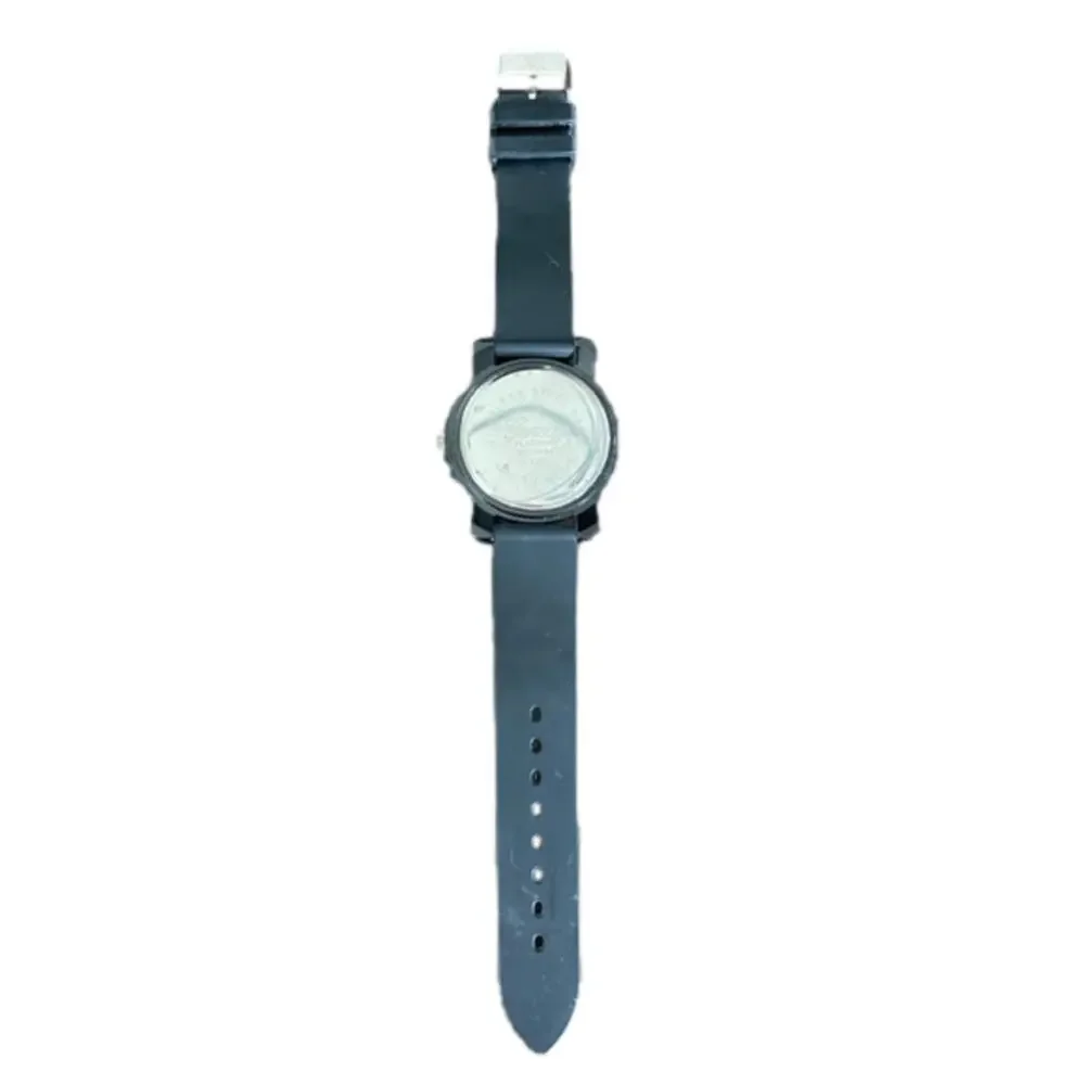 Geneva‎ Platinum Heart With Wings Black Rubber Unisex Watch Stainless Steel